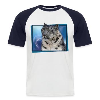 once - T-shirt baseball manches courtes Homme - blanc/marine - Devant - Nik (191cm)