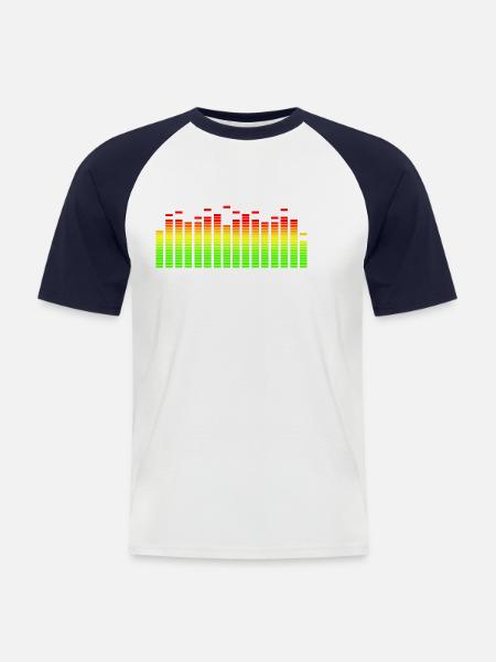 EQUALIZER - Männer Baseball-T-Shirt - Weiß/Navy