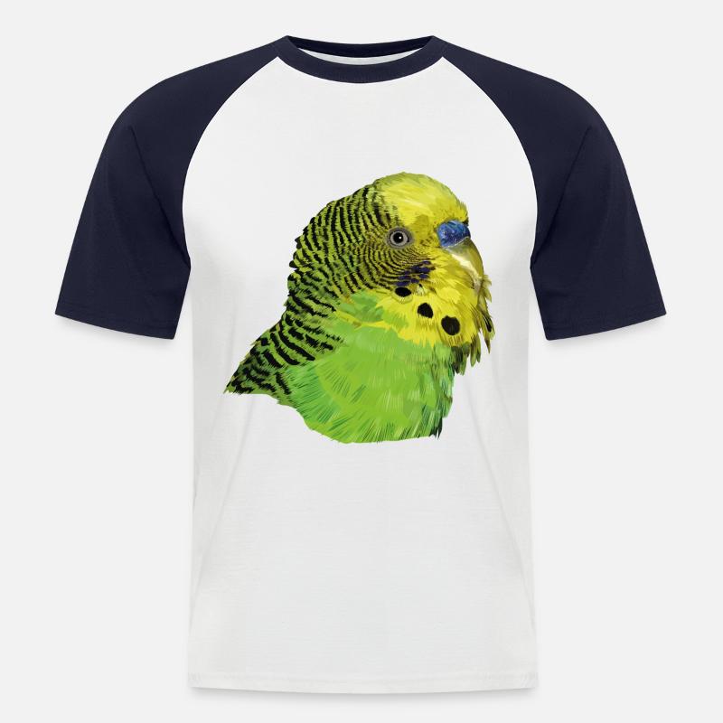 Australischer Sittich - Männer Baseball-T-Shirt - Weiß/Navy