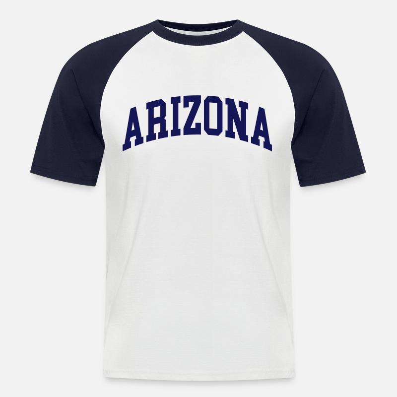 Arizona - Männer Baseball-T-Shirt - Weiß/Navy