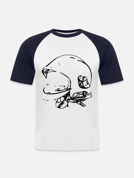 firefighter helmet f1 - Men's Baseball T-Shirt - white/navy