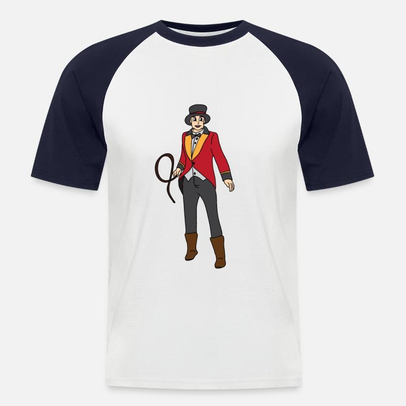 Ringmaster circus ringmaster daddy gift - Men's Baseball T-Shirt - white/navy