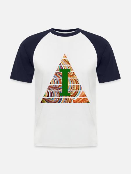 Dreieck E 56 I - Men's Baseball T-Shirt - white/navy