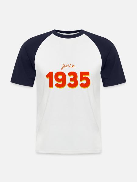 since 1935 - Men's Baseball T-Shirt - white/navy