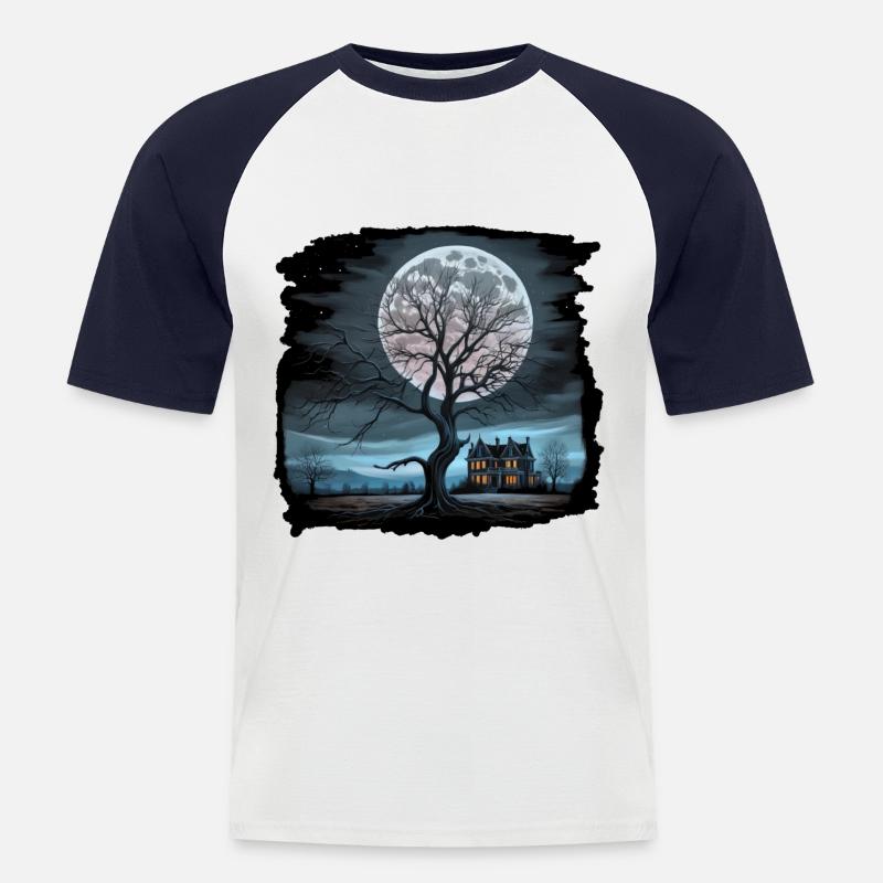 TheTree III - Männer Baseball-T-Shirt - Weiß/Navy