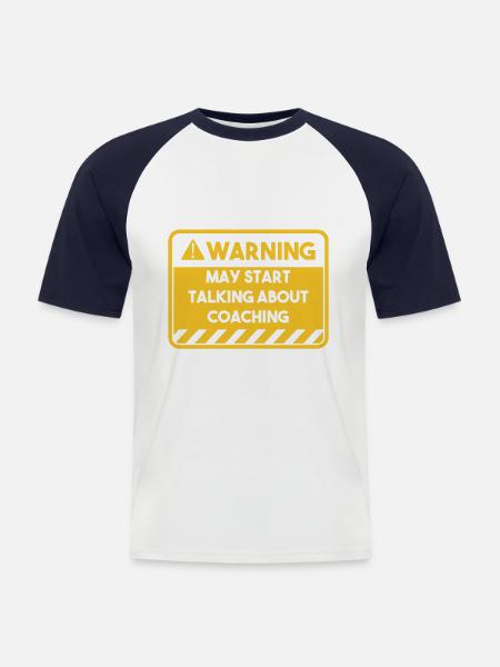 May start talking about coaching - Men's Baseball T-Shirt - white/navy