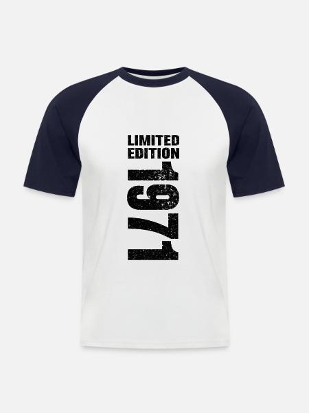 1971 Limited Edition - Männer Baseball-T-Shirt - Weiß/Navy