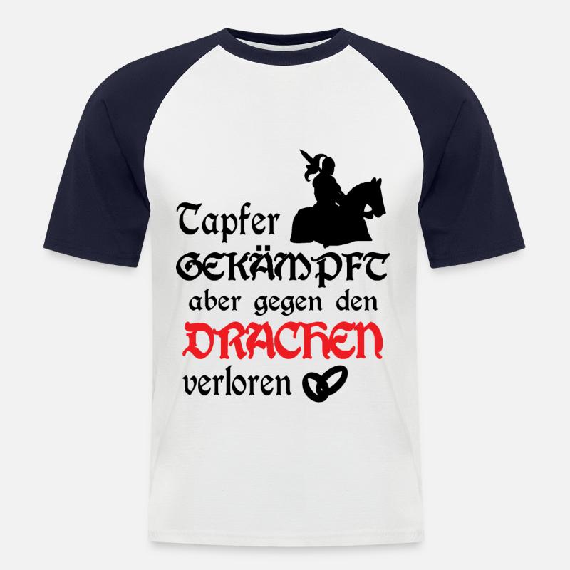 Hochzeit Junggesellenabschied Drache - Männer Baseball-T-Shirt - Weiß/Navy