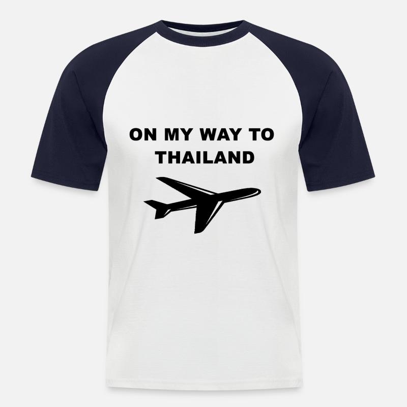 Thailand - Männer Baseball-T-Shirt - Weiß/Navy