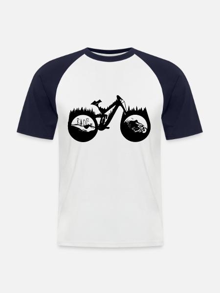 Bicycle - Men's Baseball T-Shirt - white/navy