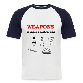 architecte - T-shirt baseball manches courtes Homme - blanc/marine - Devant - Nik (191cm)