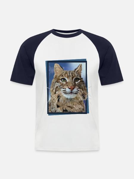 Lynx - T-shirt baseball manches courtes Homme - blanc/marine