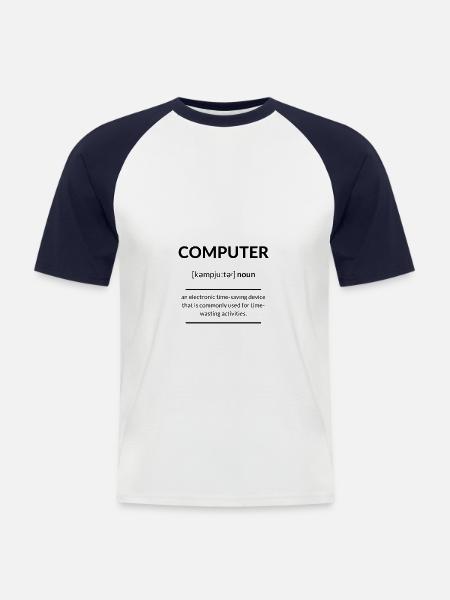 Computer 2k20 Edition - Männer Baseball-T-Shirt - Weiß/Navy