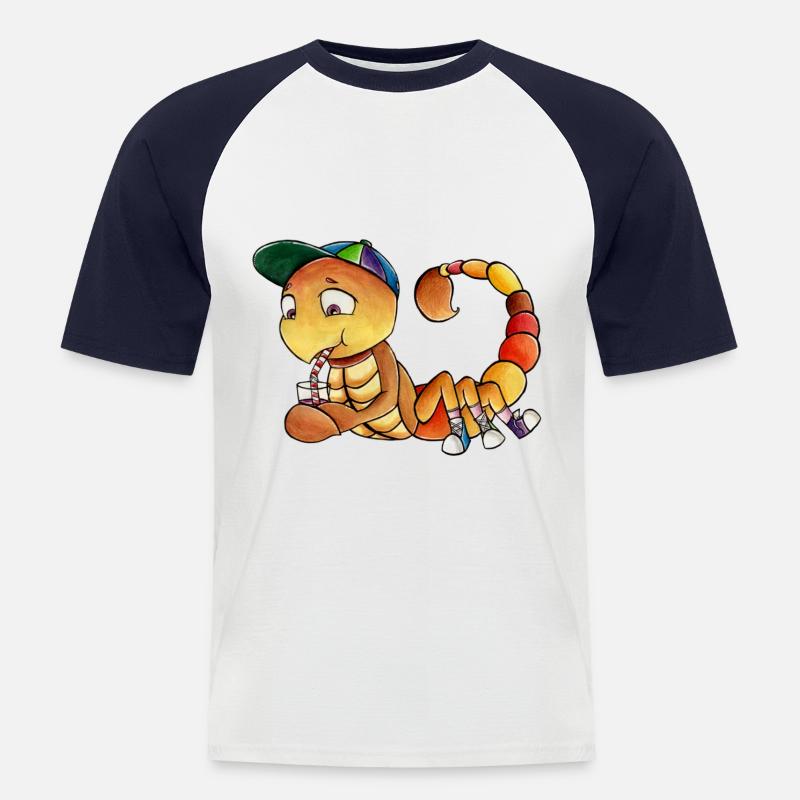 Sternzeichen: Skorpion - Männer Baseball-T-Shirt - Weiß/Navy