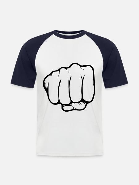 Bro first - Men's Baseball T-Shirt - white/navy