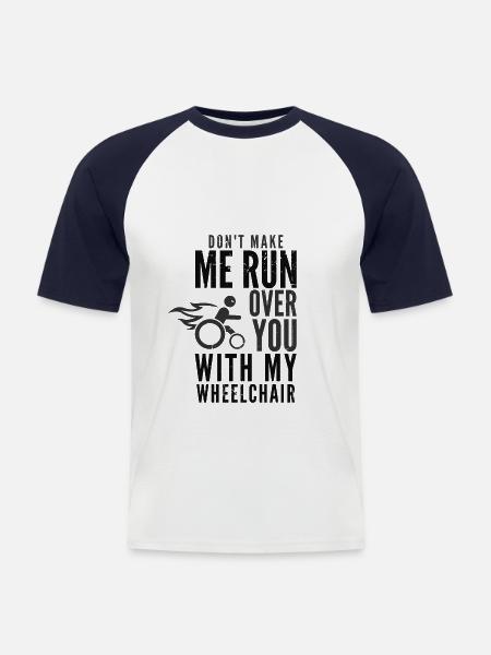 Wheelchair - Men's Baseball T-Shirt - white/navy