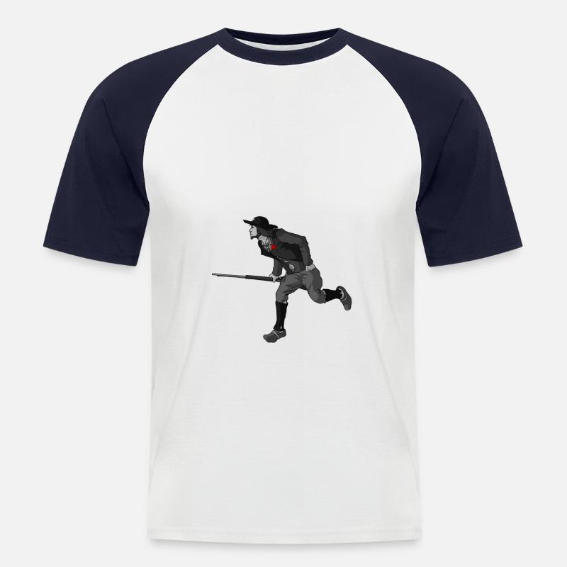 Vendéen - Männer Baseball-T-Shirt - Weiß/Navy