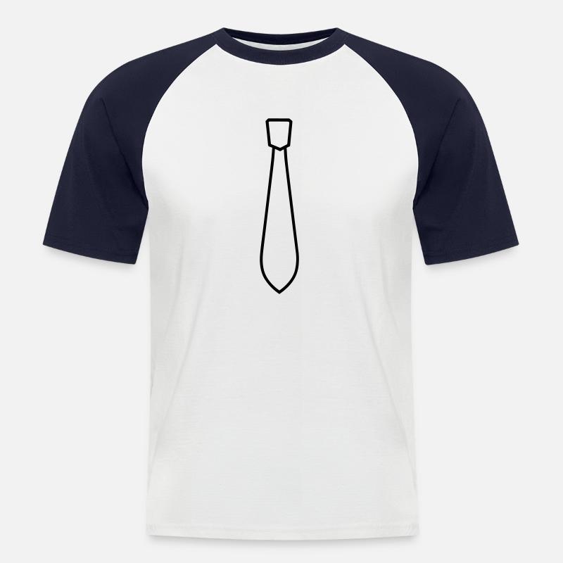 Binden - Männer Baseball-T-Shirt - Weiß/Navy