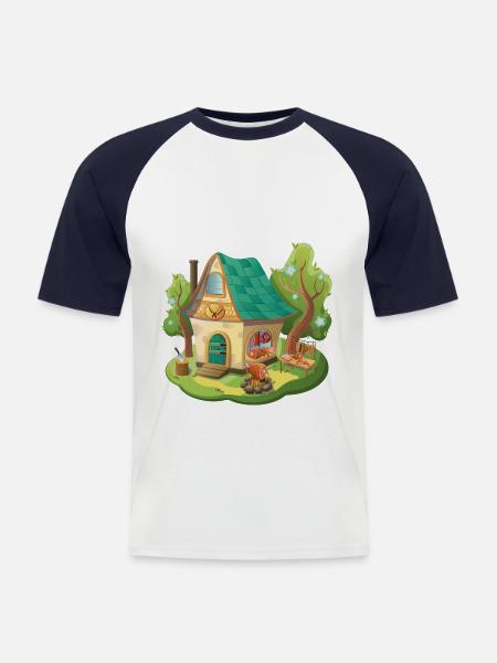 Märchen Haus Butcher Butcher - Men's Baseball T-Shirt - white/navy