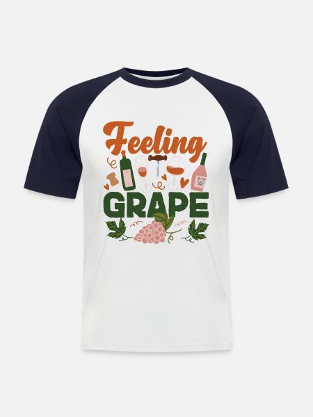Sommelier Wine Drinking Tasting - Men's Baseball T-Shirt - white/navy