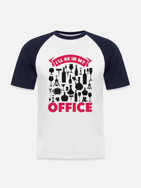 Sommelier Wine Drinking Tasting - Männer Baseball-T-Shirt - Weiß/Navy