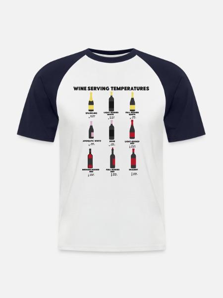 Sommelier Wine Drinking Tasting - Men's Baseball T-Shirt - white/navy