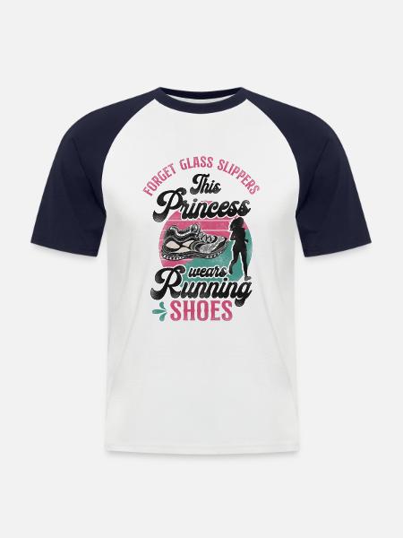 Running Runner Half Marathon - Men's Baseball T-Shirt - white/navy