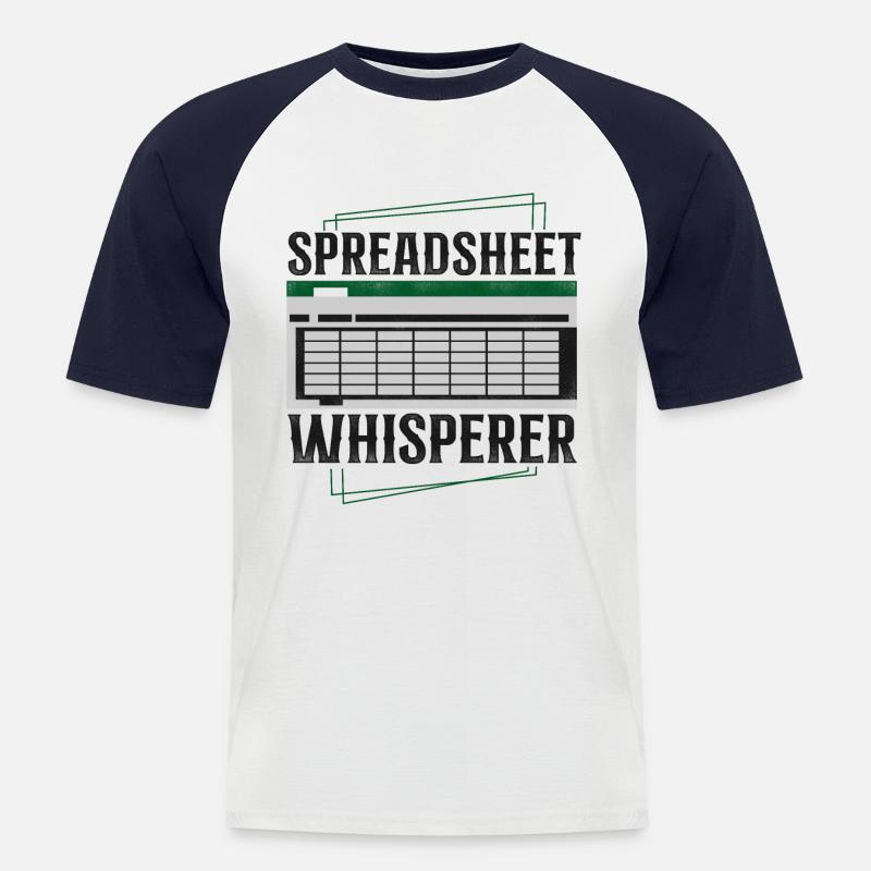 Comptable Comptable Comptable Comptabilité - T-shirt baseball manches courtes Homme - blanc/marine