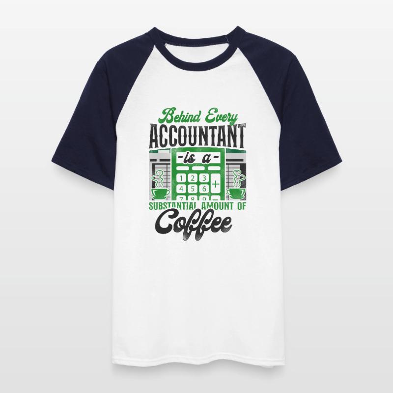 Comptable Comptable Comptable Comptabilité T-shirt baseball manches courtes Homme