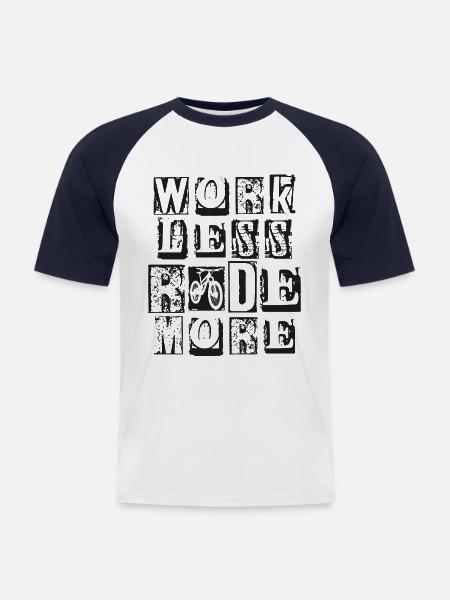 Enduro VTT VTT - T-shirt baseball manches courtes Homme - blanc/marine