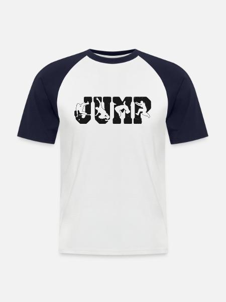 Parkour Free Running Traceur - Männer Baseball-T-Shirt - Weiß/Navy