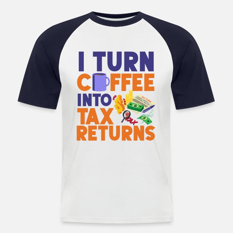 Comptable Comptable Comptable - T-shirt baseball manches courtes Homme - blanc/marine