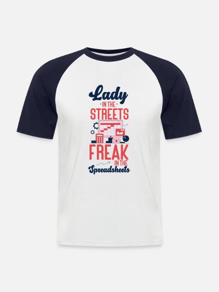Comptable Comptable Comptable - T-shirt baseball manches courtes Homme - blanc/marine
