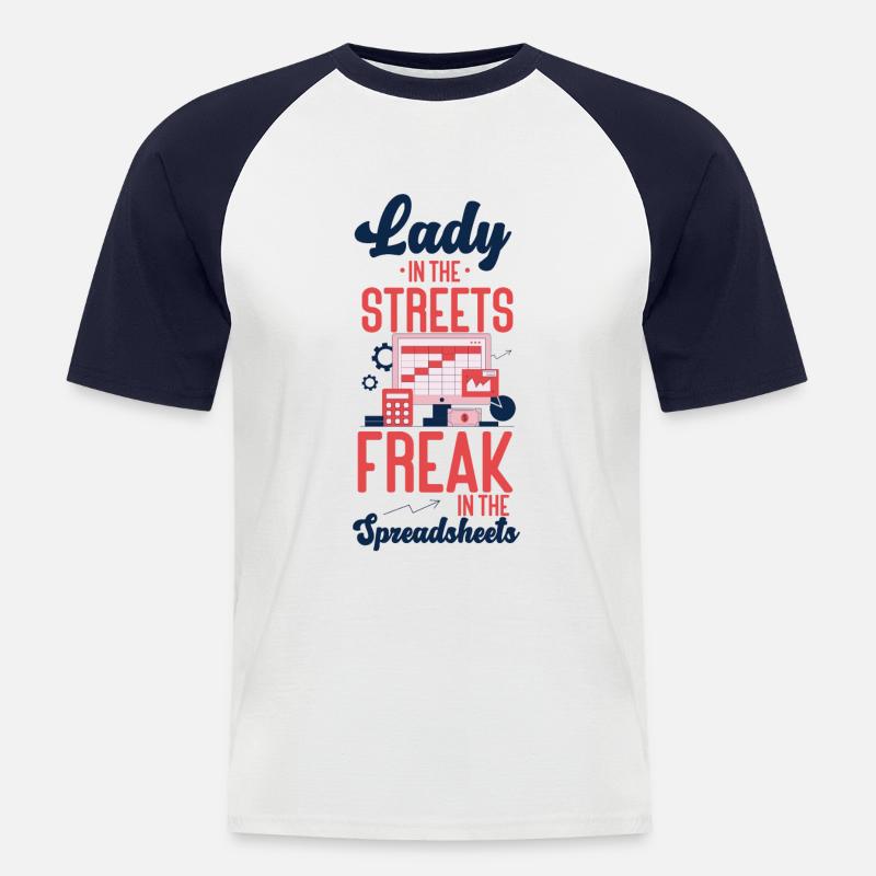 Comptable Comptable Comptable - T-shirt baseball manches courtes Homme - blanc/marine