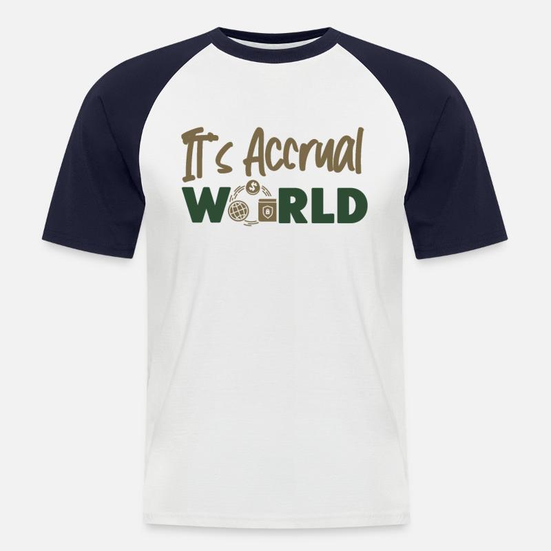 Comptable Comptable Comptable - T-shirt baseball manches courtes Homme - blanc/marine