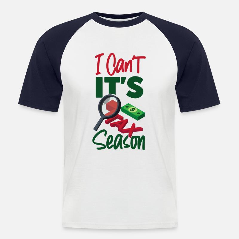 Comptable Comptable Comptable - T-shirt baseball manches courtes Homme - blanc/marine