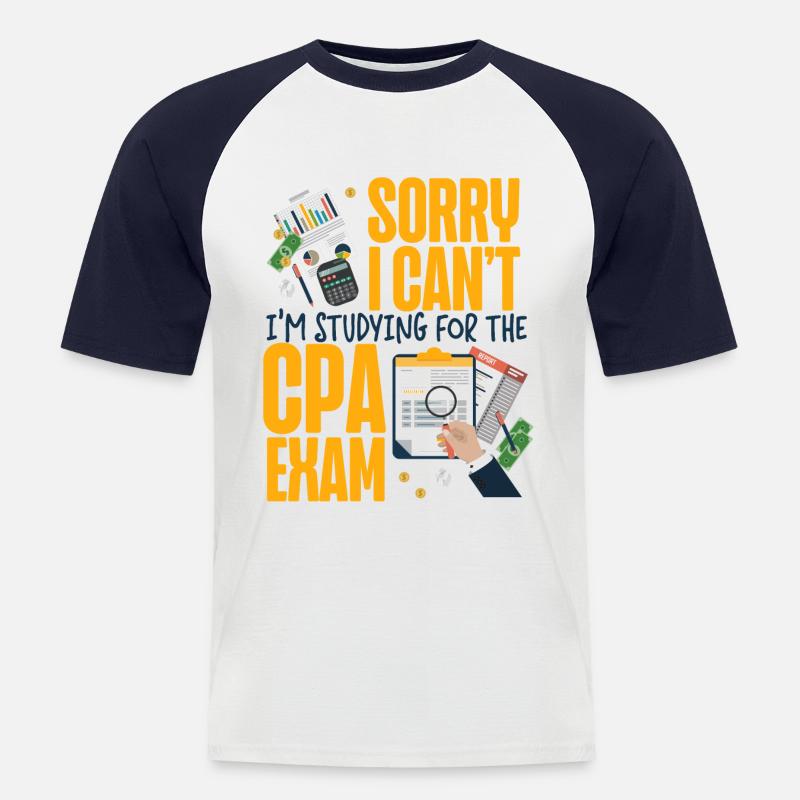 Comptable Comptable Comptable - T-shirt baseball manches courtes Homme - blanc/marine