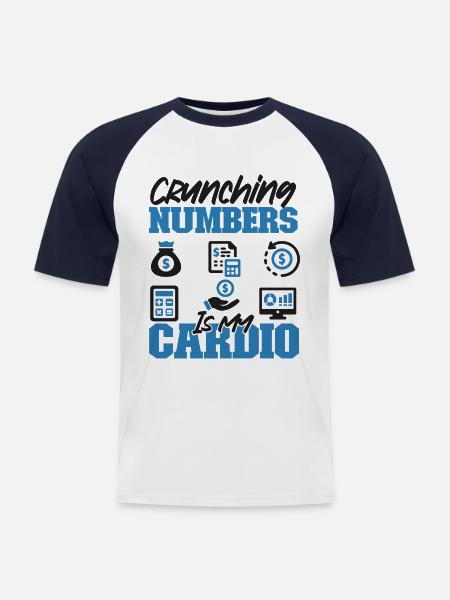 Comptable Comptable Comptable - T-shirt baseball manches courtes Homme - blanc/marine