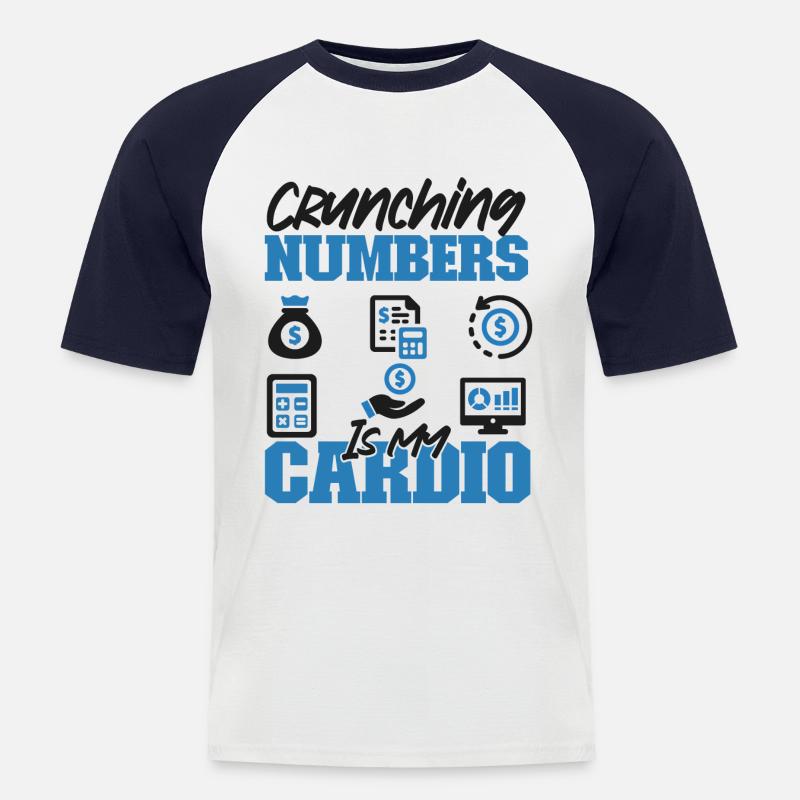 Comptable Comptable Comptable - T-shirt baseball manches courtes Homme - blanc/marine