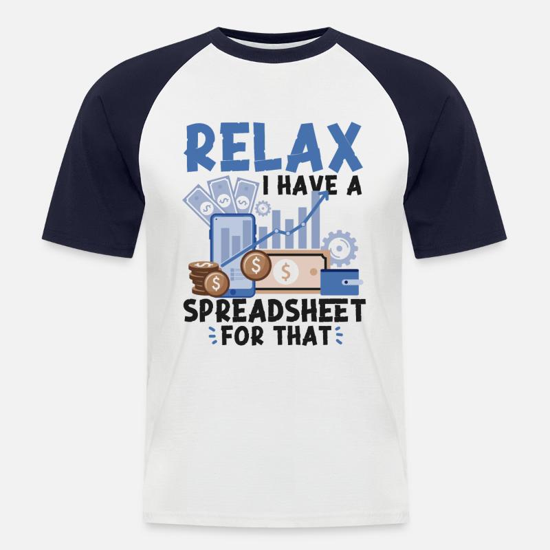 Comptable Comptable Comptable - T-shirt baseball manches courtes Homme - blanc/marine