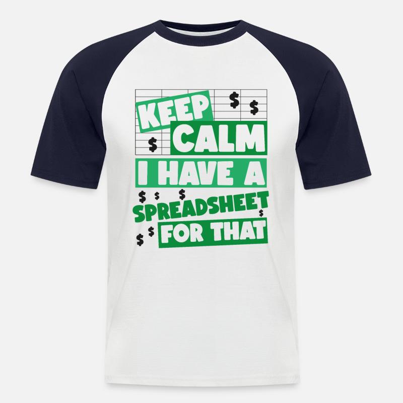 Comptable Comptable Comptable - T-shirt baseball manches courtes Homme - blanc/marine