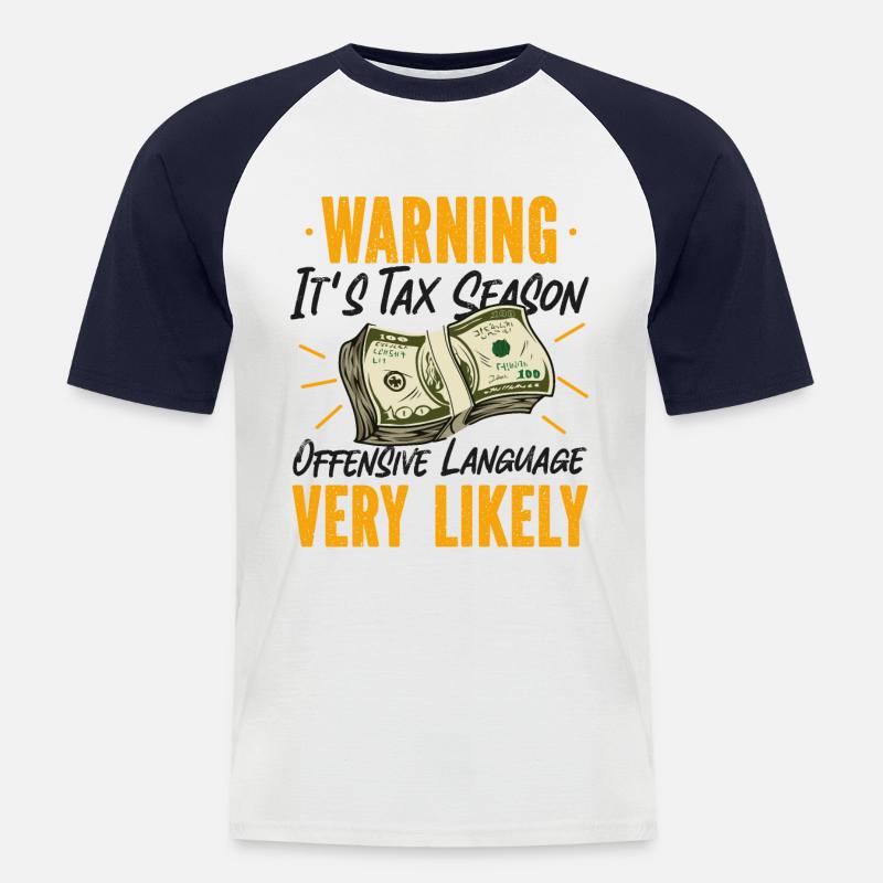 Comptable Comptable Comptable - T-shirt baseball manches courtes Homme - blanc/marine