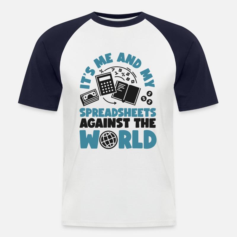 Comptable Comptable Comptable - T-shirt baseball manches courtes Homme - blanc/marine