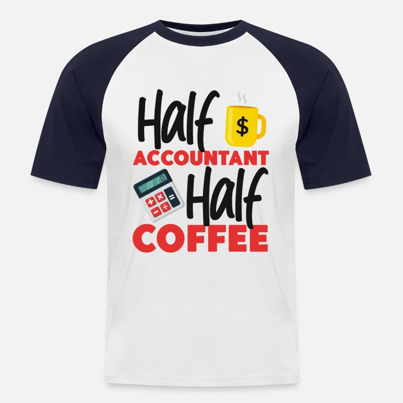 Comptable Comptable Comptable - T-shirt baseball manches courtes Homme - blanc/marine