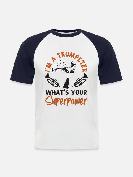Trumpet Player I'm A Trumpeter - Men's Baseball T-Shirt - white/navy