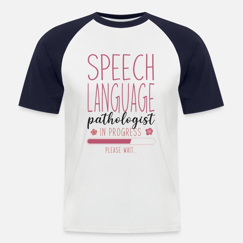 Speech Therapist Therapy Assistant - Männer Baseball-T-Shirt - Weiß/Navy