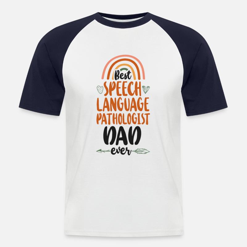 Speech Therapist Therapy Assistant - Männer Baseball-T-Shirt - Weiß/Navy