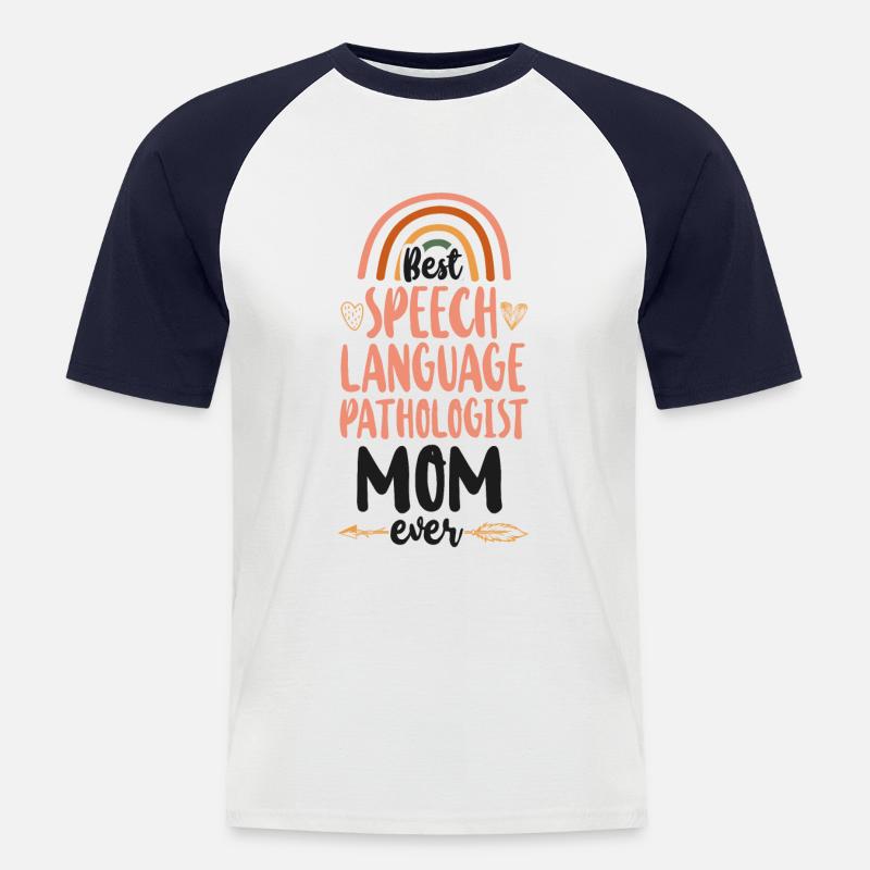 Speech Therapist Therapy Assistant - Männer Baseball-T-Shirt - Weiß/Navy