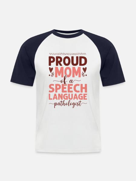 Speech Therapist Therapy Assistant - Men's Baseball T-Shirt - white/navy