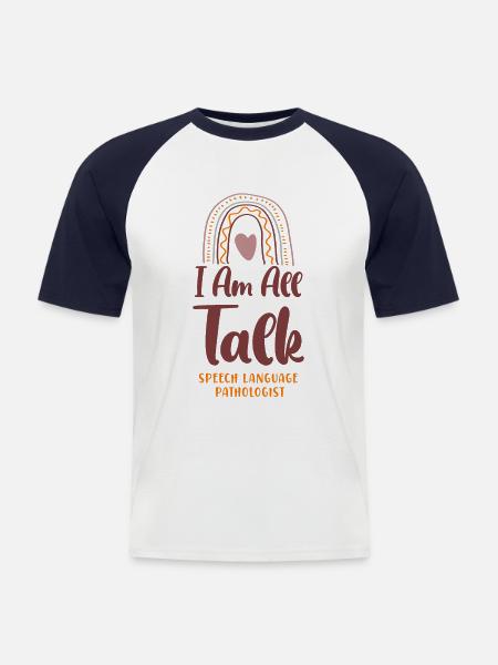 Speech Therapist Therapy Assistant - Men's Baseball T-Shirt - white/navy